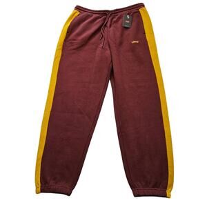 Levi's Sweatpants Joggers Dark Red Dark Yellow Size XL